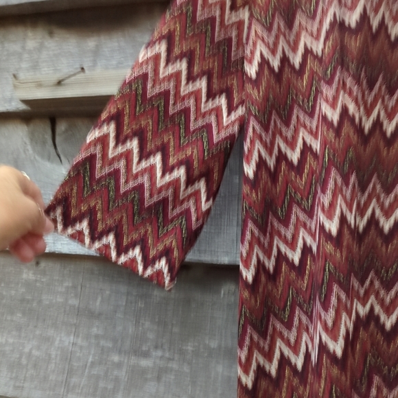 New Directions NWT Open Front Topper Sleeved Cape Women's Sz. S Print 3/4 Sleeve - Picture 3 of 14